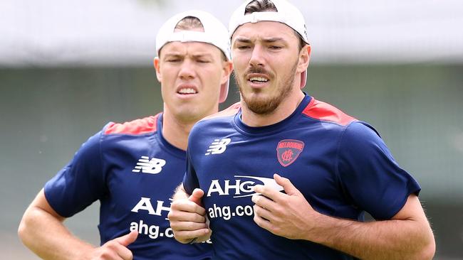 Michael Hibberd at Melbourne training. Picture: Wayne Ludbey