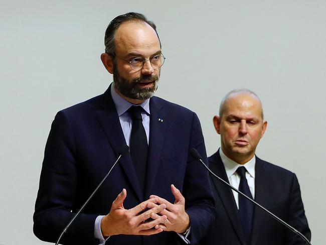 French Prime Minister Edouard Philippe has announced the closure of all “places receiving public that are not essential to the life of the country”. Picture: AFP