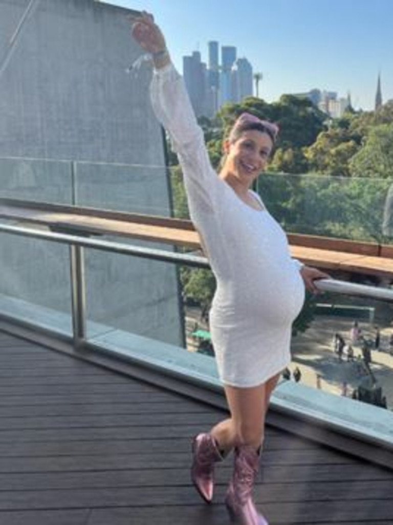 Tenille Smith was 39 weeks pregnant on the night of Saturday’s Taylor Swift concert. Picture: Instagram