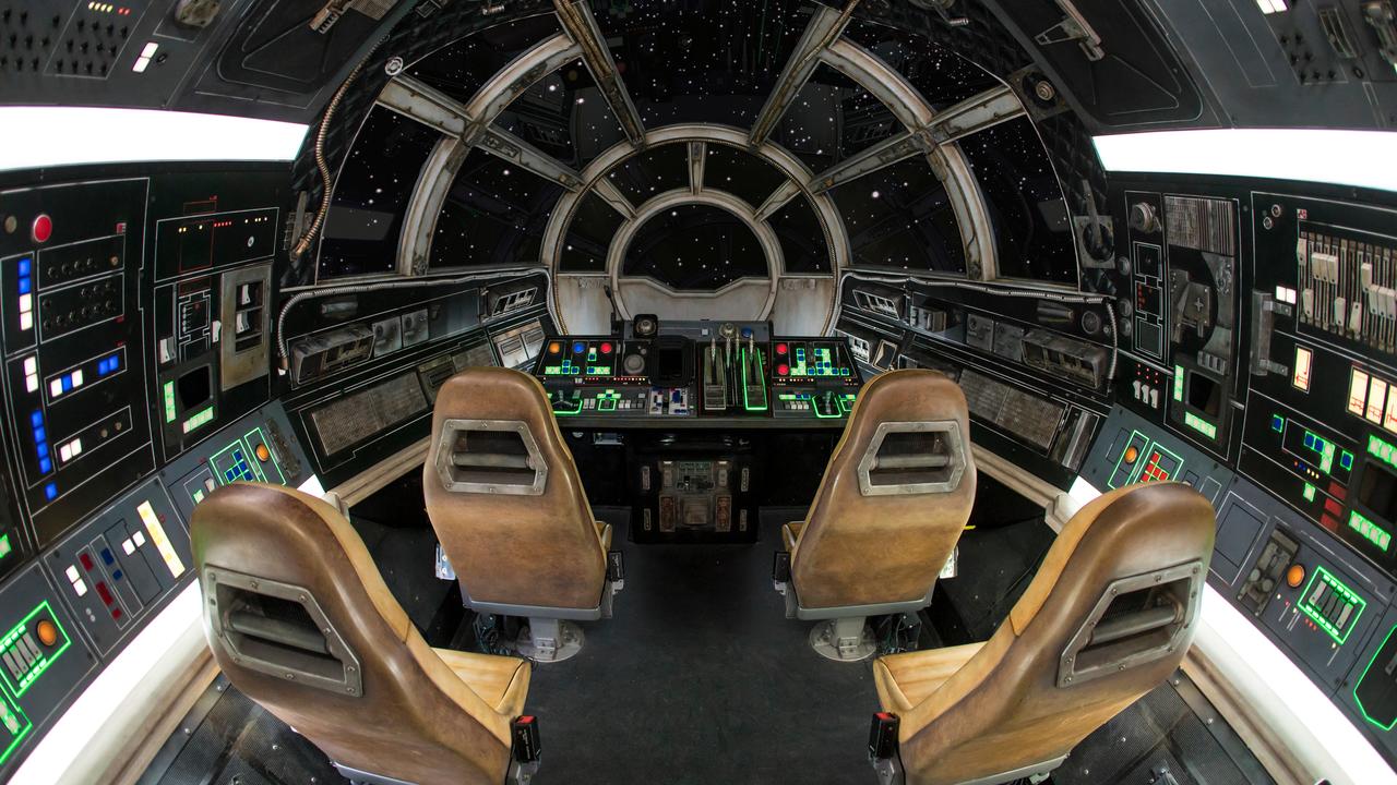 Inside Millennium Falcon where guests will take the controls in one of three unique and critical roles aboard the fastest ship in the galaxy. Picture: Joshua Sudock/Disney Parks.