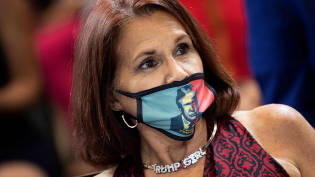 A Trump supporter at a rally in Fort Myers, Florida, on Saturday. Picture: AFP