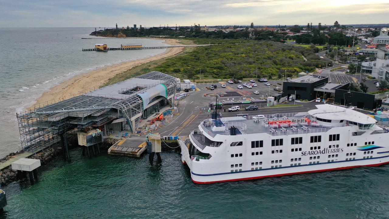 Work has started on the new Queenscliff to Sorrento ferry terminal. Picture: Alan Barber