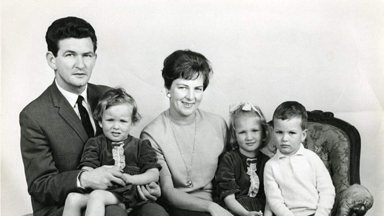 Bob Hawke and Hazel with the young children.