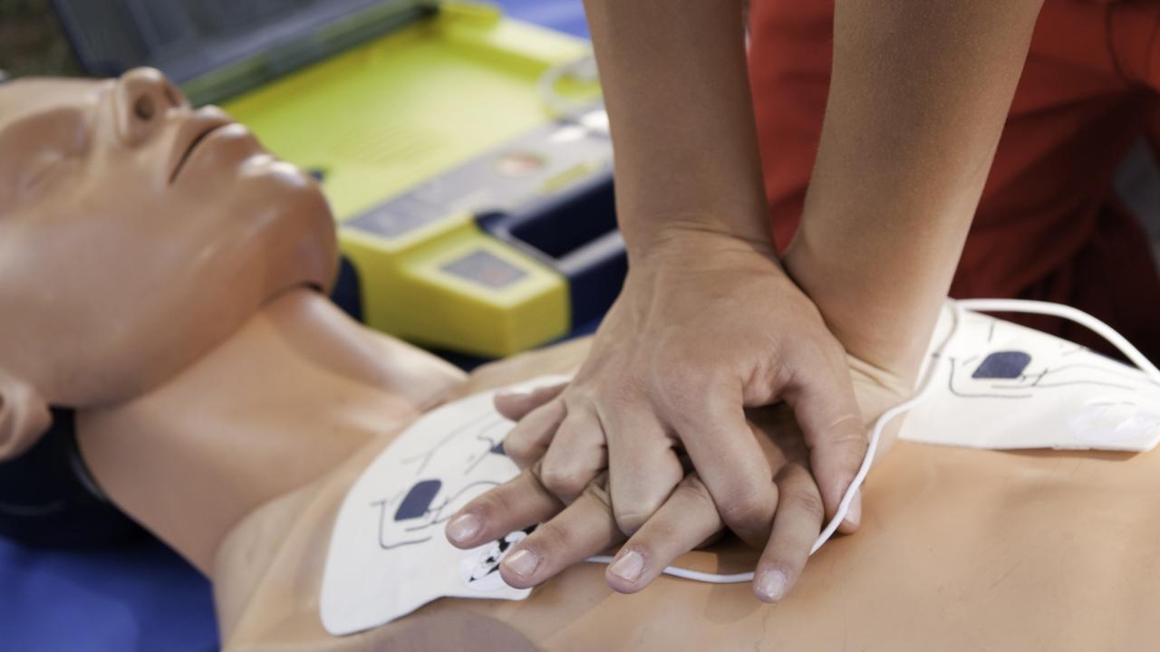 Defibrillator CPR practice