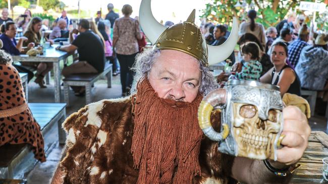 Liam Early at the annual Dinah Beach Yacht Club's Viking Funeral. Picture: Glenn Campbell