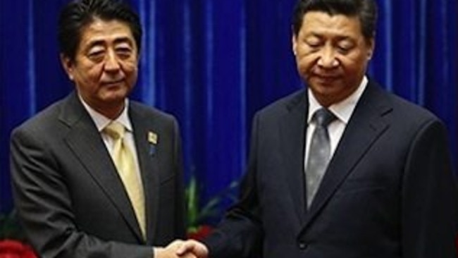 Shinzo Abe and Xi Jinping.