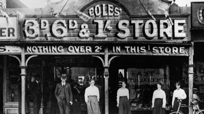 The first Coles store, which opened in 1914 at 288 Smith St, Collingwood.