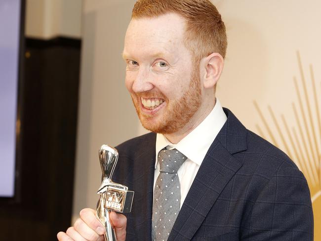 Luke Mcgregor won the Most Popular Actor at the Logies. Picture: AAP Image/Josh Woning