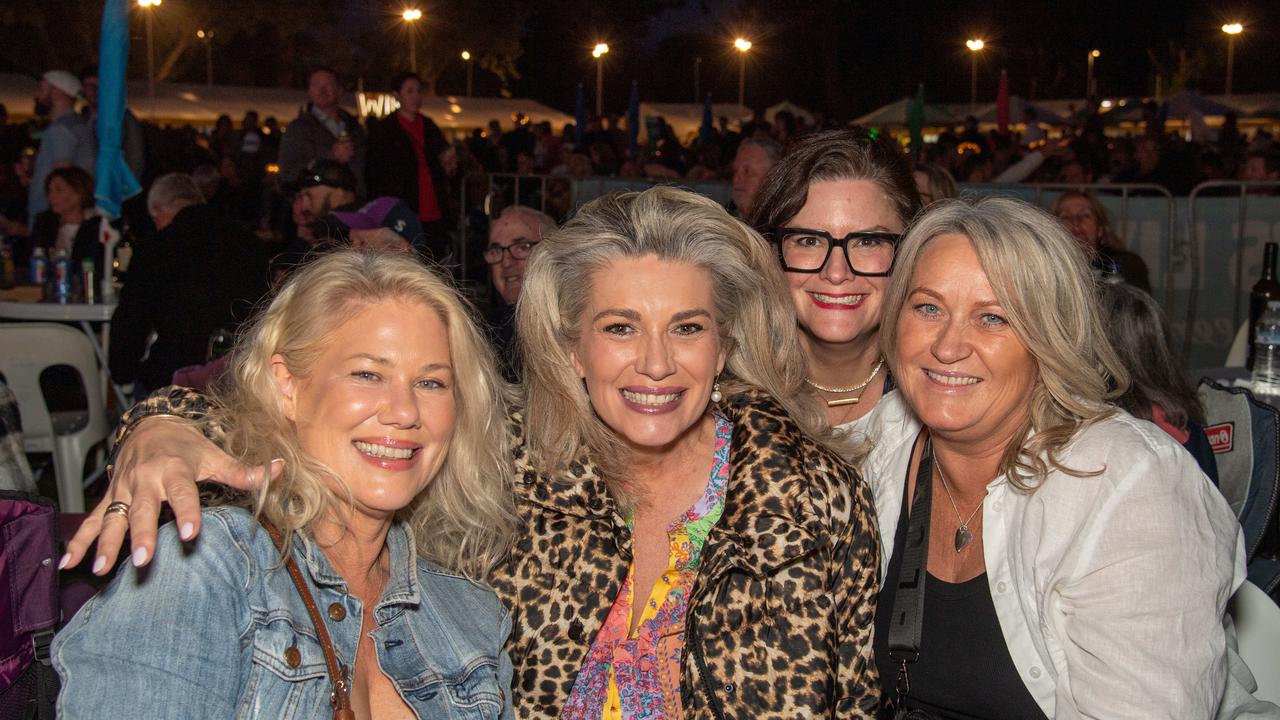 (From left) Kylie Nolan, Kiralie Harris, Linda Jounquay and Pamela Wren. Toowoomba Carnival of Flowers Festival of Food and Wine. Saturday, September 14, 2024. Picture: Nev Madsen