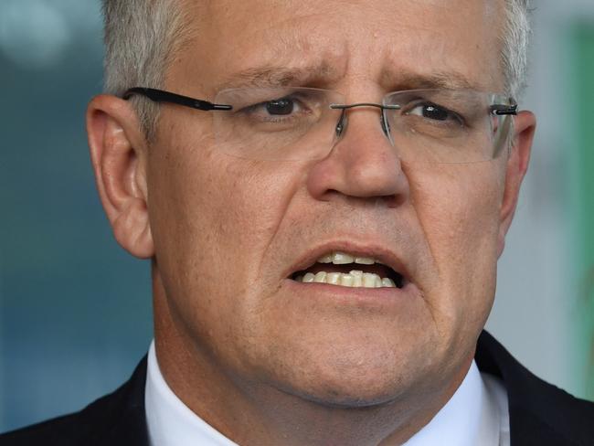 Prime Minister Scott Morrison with Nationals candidate for Gilmore Katrina Hodgkinson during a visit to the Shellharbour Hospital in the electorate of Whitlam south of Sydney, Monday, May 6, 2019. The Prime Minister was joined by the Liberal candidate for Gilmore Warren Mundine and Nationals candidate for Gilmore Katrina Hodgkinson. (AAP Image/Dean Lewins) NO ARCHIVING