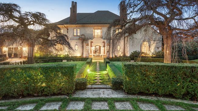 39 Irving Road, Toorak, has hit the market asking $35-$38m.