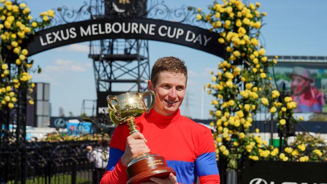 James McDonald is one of five jockeys awaiting the result of Covid tests before being cleared to ride in NSW this week. Picture: Scott Barbour–Racing Photos via Getty Images