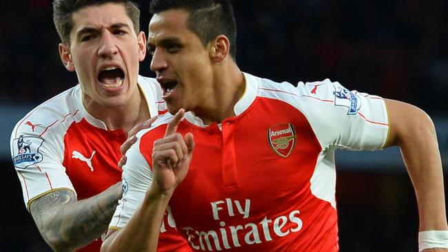 Arsenal's Alexis Sanchez (front) and Hector Bellerin could be two of the London club’s stars headed for Sydney next year.