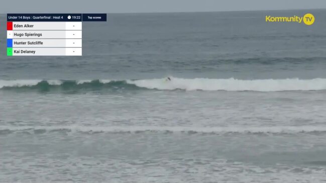 Replay: Phillip Island Junior Pro Day 3 - Eden Alker, Hugo Spierings, Hunter Sutcliffe, Kai Delaney (Heat 4, U14 Boys QFs)