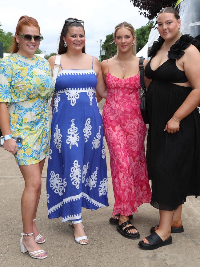 Kiah Bennetts, Ella McCormack, Imogen Josephs and Gemma Dawkins attend the Ballarat Cup in Ballara. Picture: Brendan Beckett