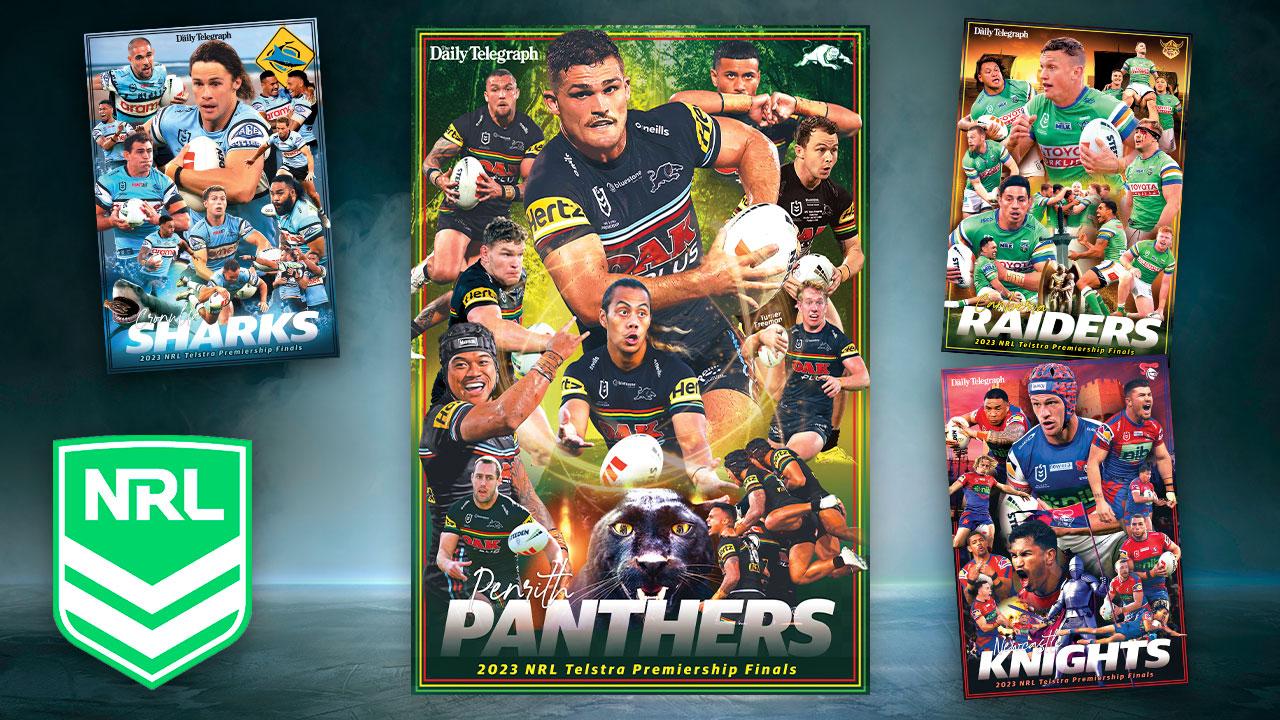 Download your free 2023 NRL finals team poster Broncos, Panthers, Knights, Roosters, Sharks, Raiders Daily Telegraph