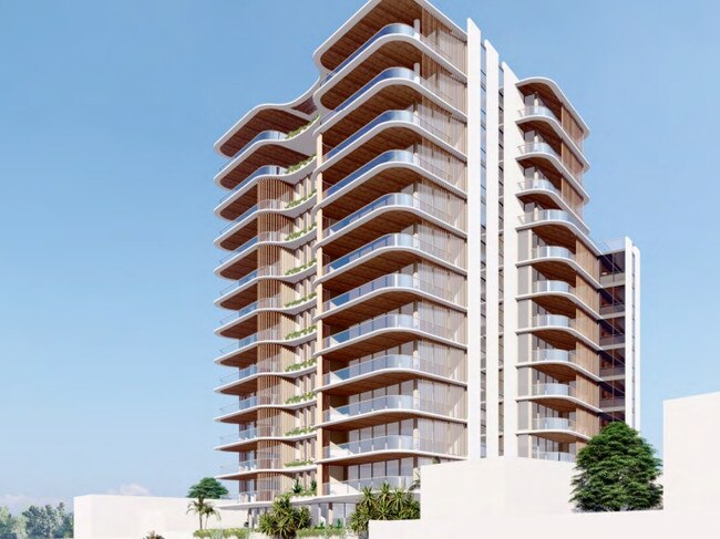 Fourteen level tower planned for Jefferson Lane at Palm Beach causing a community protest.