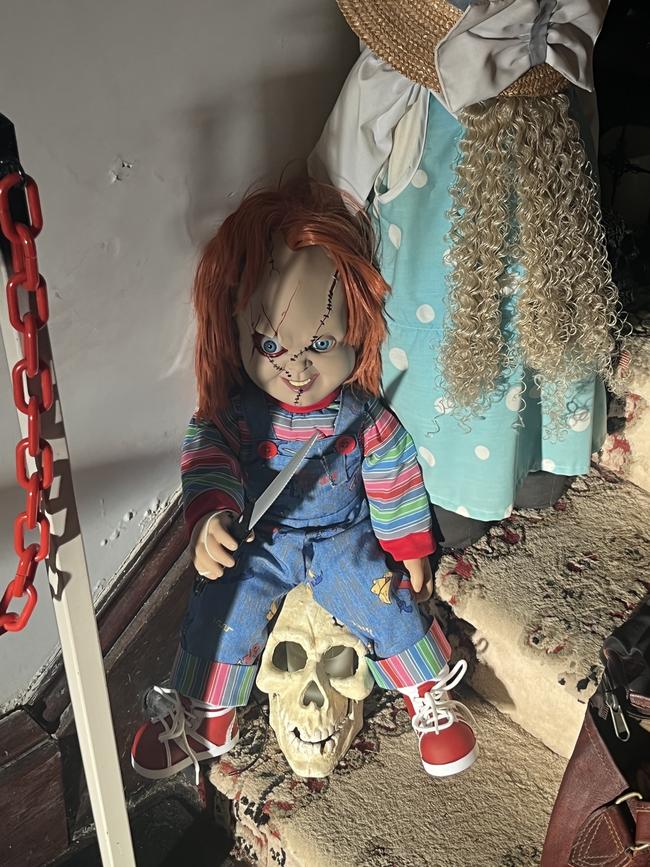 A Chucky doll at Maryborough's Haunted Doll Museum.