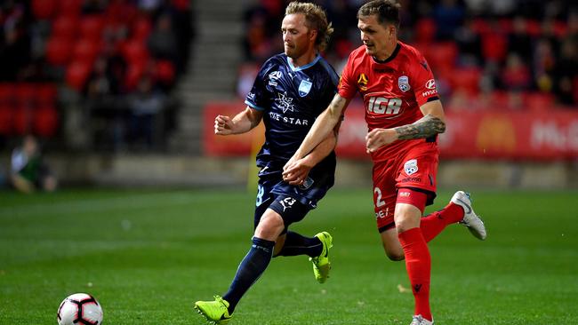 Adelaide United defender Michael Jakobsen has been joined by fellow Scandinavian Kristian Opseth at the Reds. Picture: AAP Image/Sam Wundke