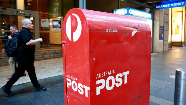 SYDNEY, AUSTRALIA - NewsWire Photos APRIL, 19, 2021: Australian Post box in Sydney. Picture: NCA NewsWire / Dylan Coker