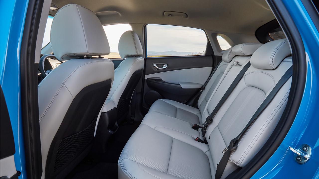 rear seat space in the Hyundail Kona Electric Highlander.