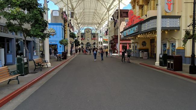 A quiet Movie World pictured earlier this week. Picture: Supplied.