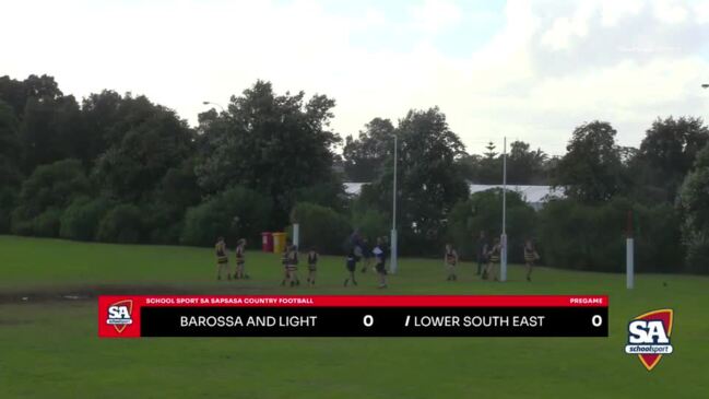 Replay: School Sport SA Sapsasa Country Football Carnival - Barossa and Light v Lower South East (Div 1)