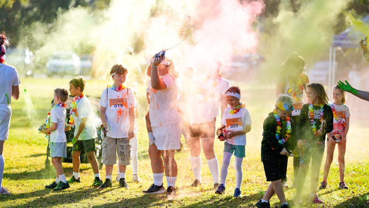 Fun from the 2023 Gladstone Colour Me Capricorn fun run for the RACQ CapRescue. Photos: Cherryandjun Photography