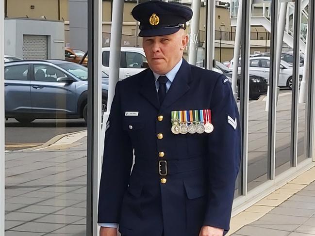 Corporal David Leslie Marsh arrives at the Defence Force Magistrates Court in Canberra. Picture: Craig Dunlop