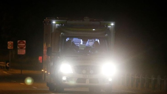 An ambulance on its way to hospital after air ambulance landed in Brisbane. Picture: Joshn Woning/AAP