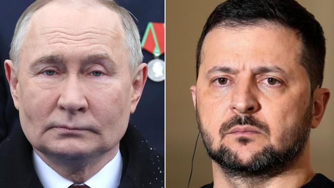 Volodymyr Zelensky will only negotiate with Vladimir Putin in Istanbul. Picture: AFP.