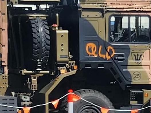 An ADF vehicle was found dumped and vandalised in a Mitchelton street on Thursday morning.