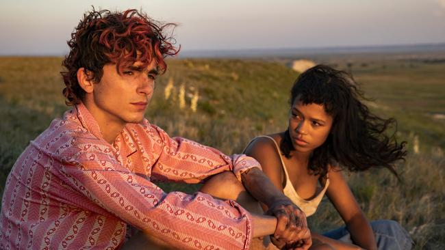 Timothee Chalamet and Taylor Russell in Bones and All