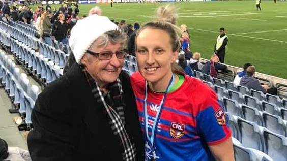 St George Dragons player Holli Wheeler and her biggest fan — her grandmother.