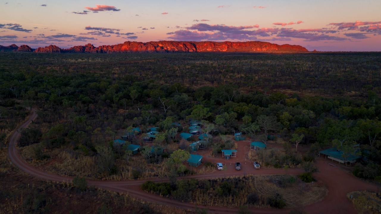 <h2><b>Glad I packed...</b></h2><p><span>Swimmers and reef shoes for the waterholes and hot springs, hiking shoes for rock scrambling up dry creeks to waterfalls and through gorges, something warm for desert nights (especially at the Bungle Bungle lodge, pictured), a torch for the surreal experience of Tunnel Creek and, more practically, to spot snakes on the trail getting back to the tent after dinner. </span></p>