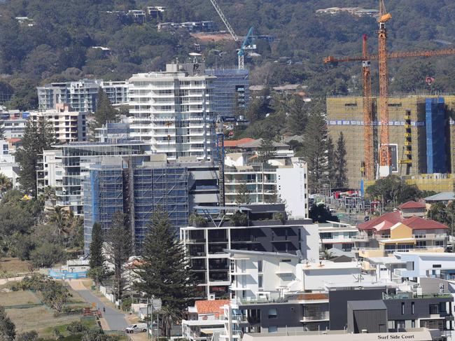 Palm Beach development is progressing at a rapid rate, as cranes and Hi Rises hug the coastline. Picture Glenn Hampson