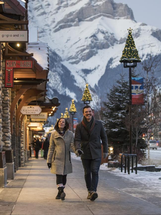 The main street of Banff Avenue.