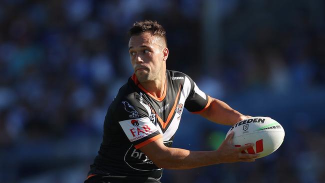 Luke Brooks had a very quiet start to the game but led the revival with a try and an assist before the comeback fell just short. Picture: Mark Metcalfe/Getty Images