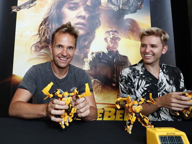 Smallzy and Zach La Cava attend the BUMBLEBEE Sydney Special Preview Screening at HOYTS Entertainment Quarter, Moore Park. Picutre: Mark Metcalfe/Getty Images for Paramount Pictures