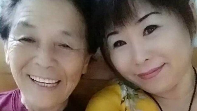 Slain Launceston sex worker Jingai Zhang (right), 49, depicted with her mother. Picture: Facebook