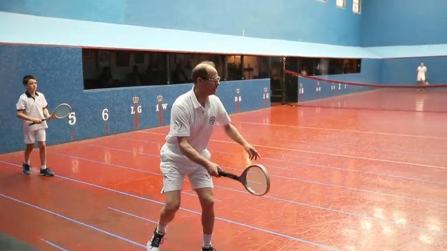 Prince Edward plays real tennis Hobart 