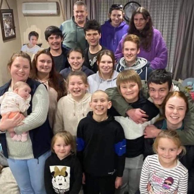 John Tscherkaskyj with his large family. Picture: SUPPLIED