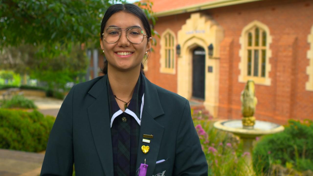 Kirrah Stothers, 17, is from Katherine in the Northern Territory and attends Seymour College in Adelaide on an Australian Indigenous Education Foundation scholarship.