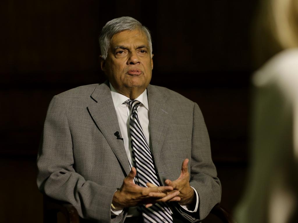 Sri Lankan Prime Minister Ranil Wickremesinghe. Picture: AP