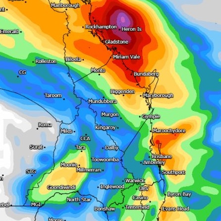 Some parts of Queensland are expecting over 100mm of rain this weekend. Picture: WeatherWatch