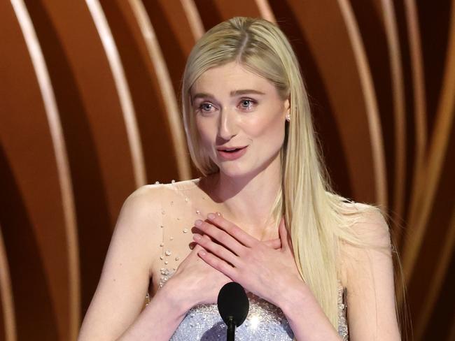 LOS ANGELES, CALIFORNIA - FEBRUARY 24: Elizabeth Debicki accepts the Outstanding Performance by a Female Actor in a Drama Series award for “The Crown” onstage during the 30th Annual Screen Actors Guild Awards at Shrine Auditorium and Expo Hall on February 24, 2024 in Los Angeles, California. (Photo by Matt Winkelmeyer/Getty Images)