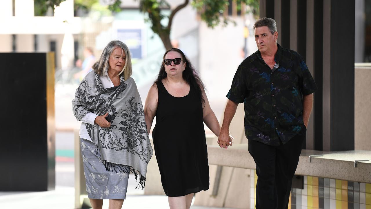 Whiskey Au Go Go fire survivor Donna Phillips (left) and siblings Sonya and Kim Carroll who lost their mother Decima to the fire. Picture: NCA NewsWire / Dan Peled