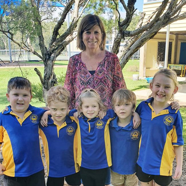 Carmila State School 2022 Preppies: Blayne Ridge, Jaxon Beitz, Jessica Loadsman, Maddix Shields, Alexi Lamb. Teacher: Mrs Brock. Picture: Contributed MKY2022PREP
