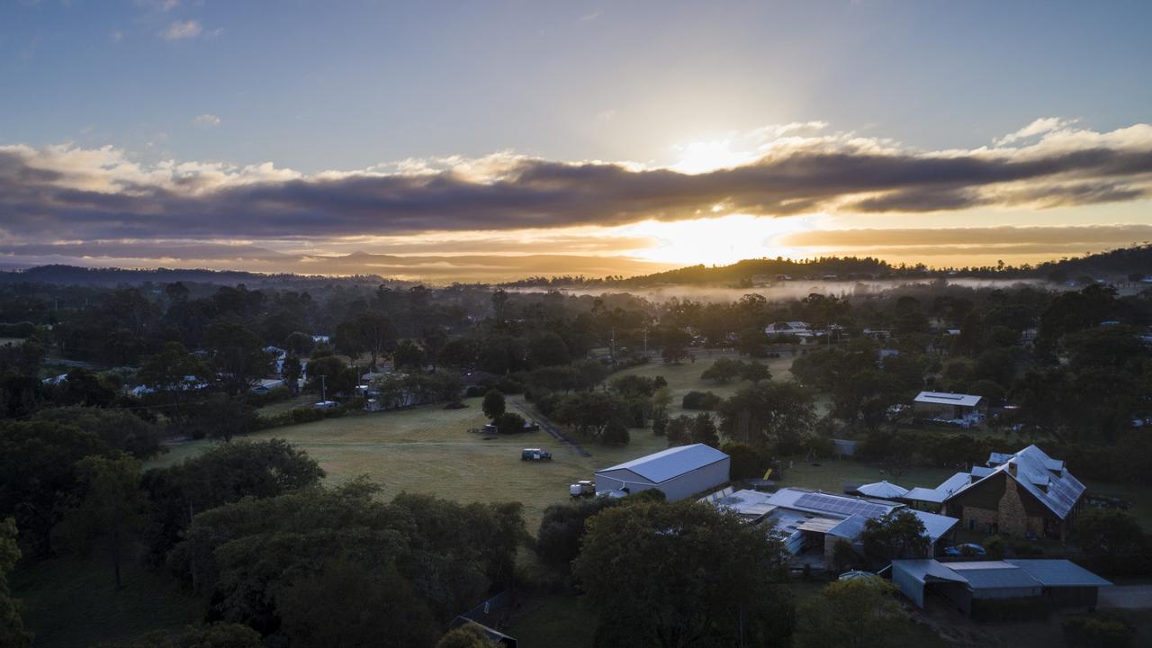 An aerial view of Withcott, one of the regions in Toowoomba that has experienced strong property growth. Picture: Kevin Farmer