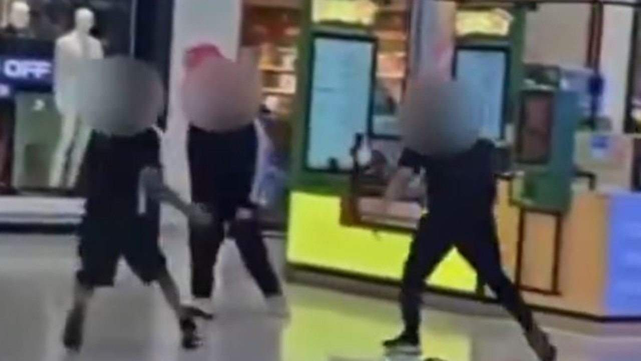 A teenager has been stabbed during a wild brawl in front of stunned customers at Elizabeth Shopping Centre, 23 October, 2024. Picture: 7 NEWS